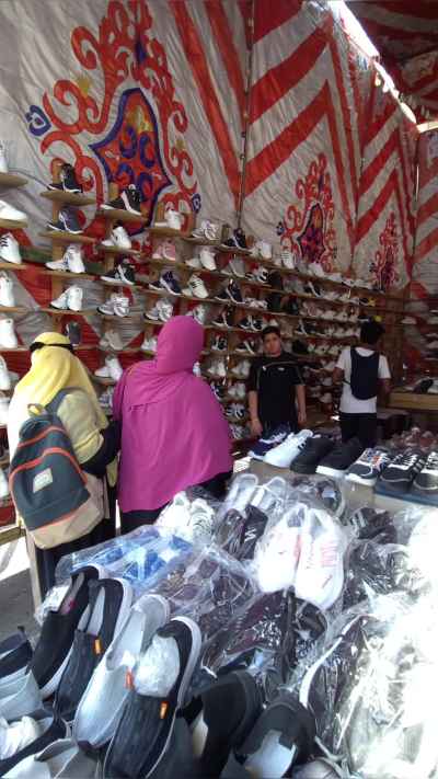 Outdoor Shoe Stall, Al-Abbaseya Market Cairo