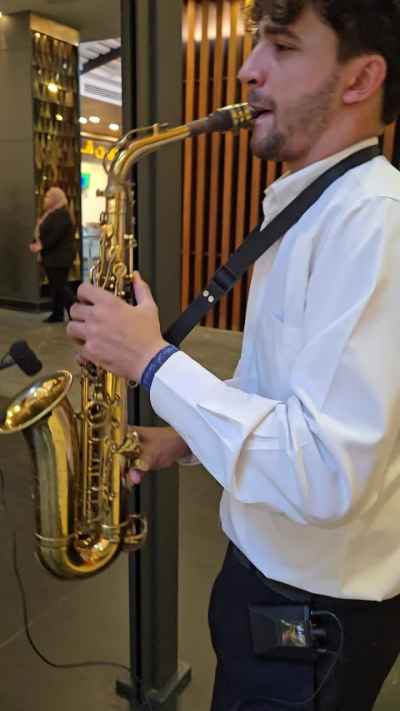 Saxophone Player Performing Live, City Stars Mall Cairo