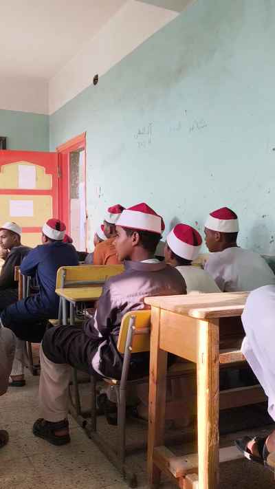 Al-Azhar School Students in Classroom, Qena Egypt