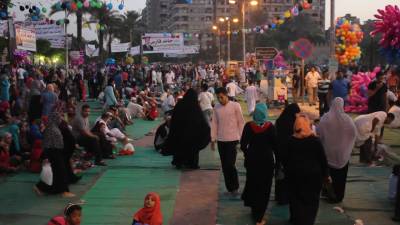 Eid Takbirat Crowd Gathering, Amr ibn al-As Mosque
