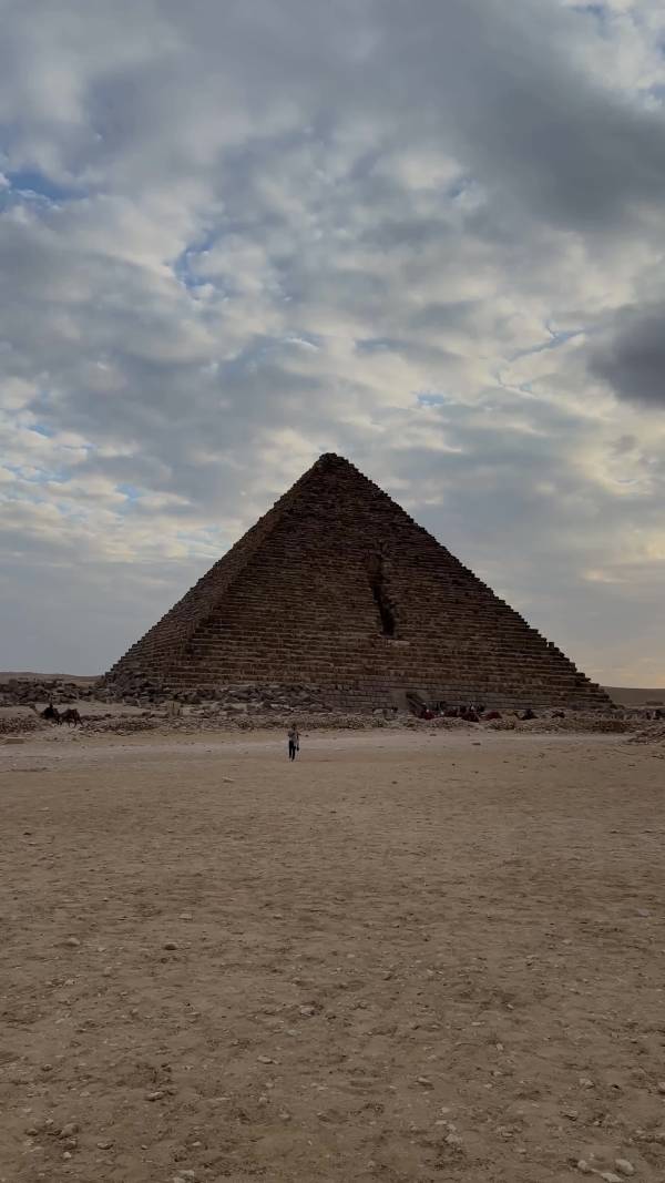 Pyramids of Giza with Camels in the view