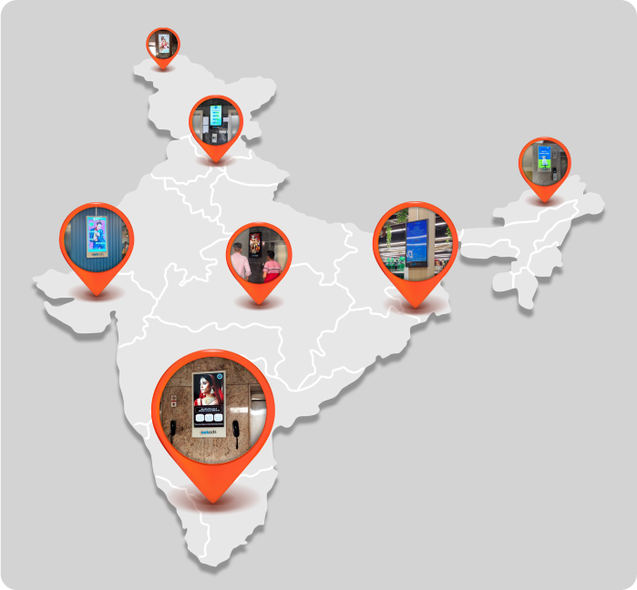 India Map with Screens