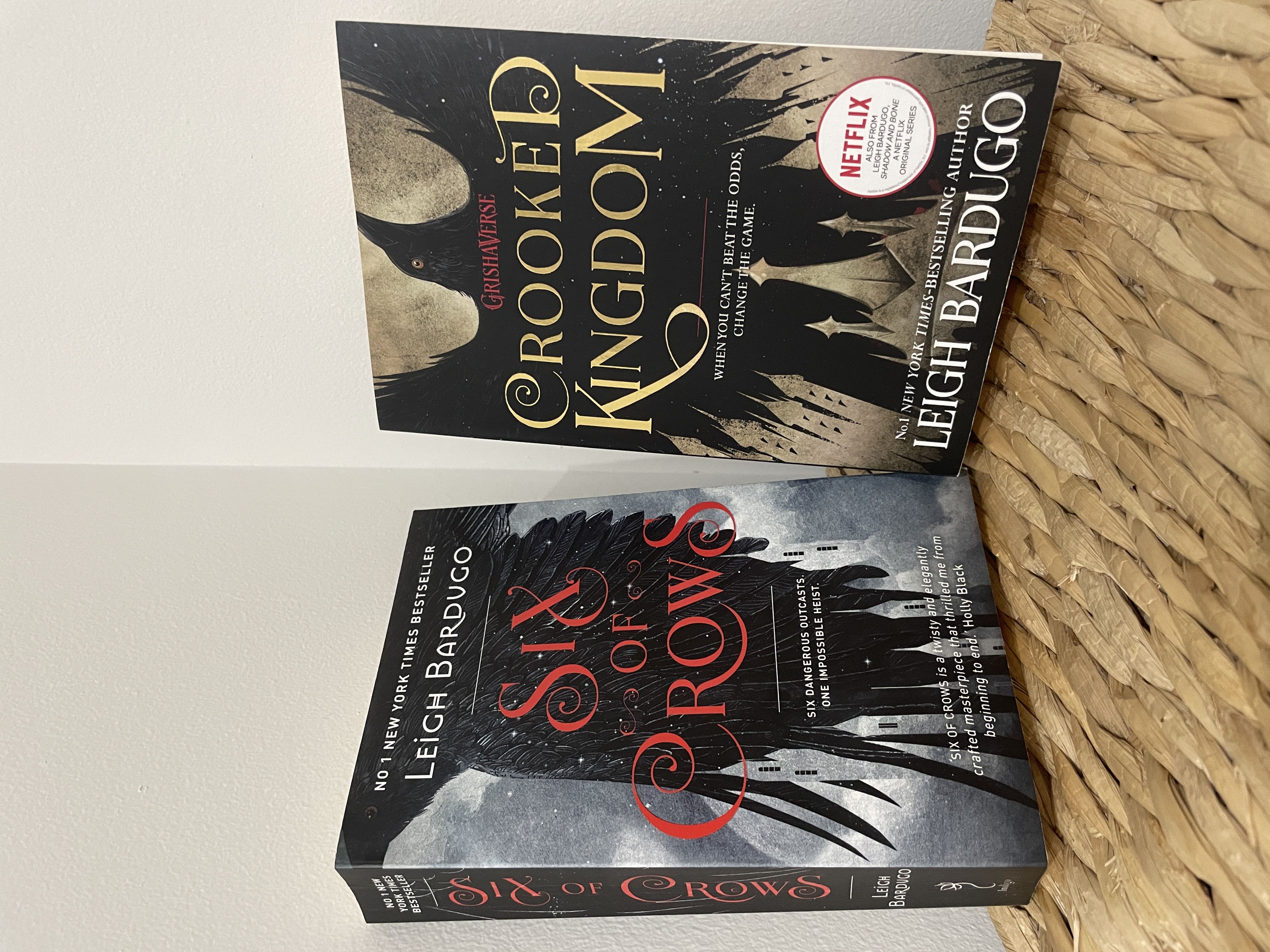 Six of Crows and Crooked Kingdom books.