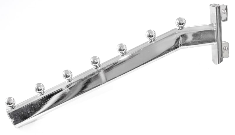 Colgador curvo 7 bolas para perfil doble perforado