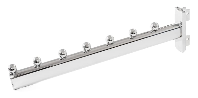 Colgador recto 7 bolas para perfil doble perforado