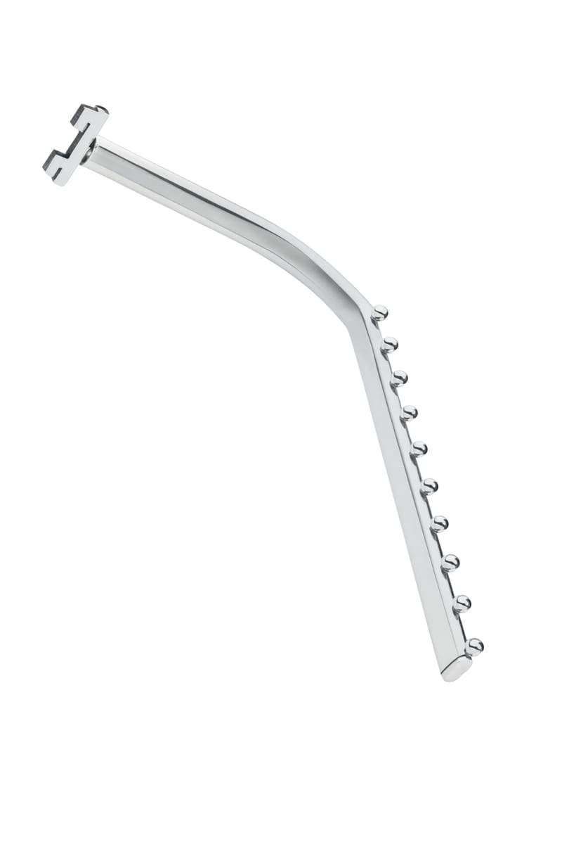 Colgador diagonal oval 15x30 10B para tubo doble perforado