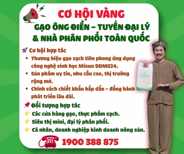 Gạo Ông Điền tuyển Đại lý & Nhà phân phối toàn quốc