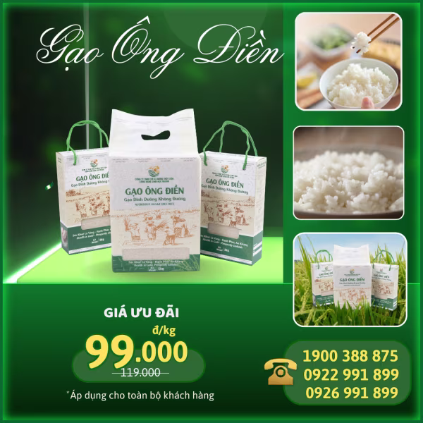 GẠO ÔNG ĐIỀN - GIÁ ƯU ĐÃI CHO TOÀN BỘ KHÁCH HÀNG