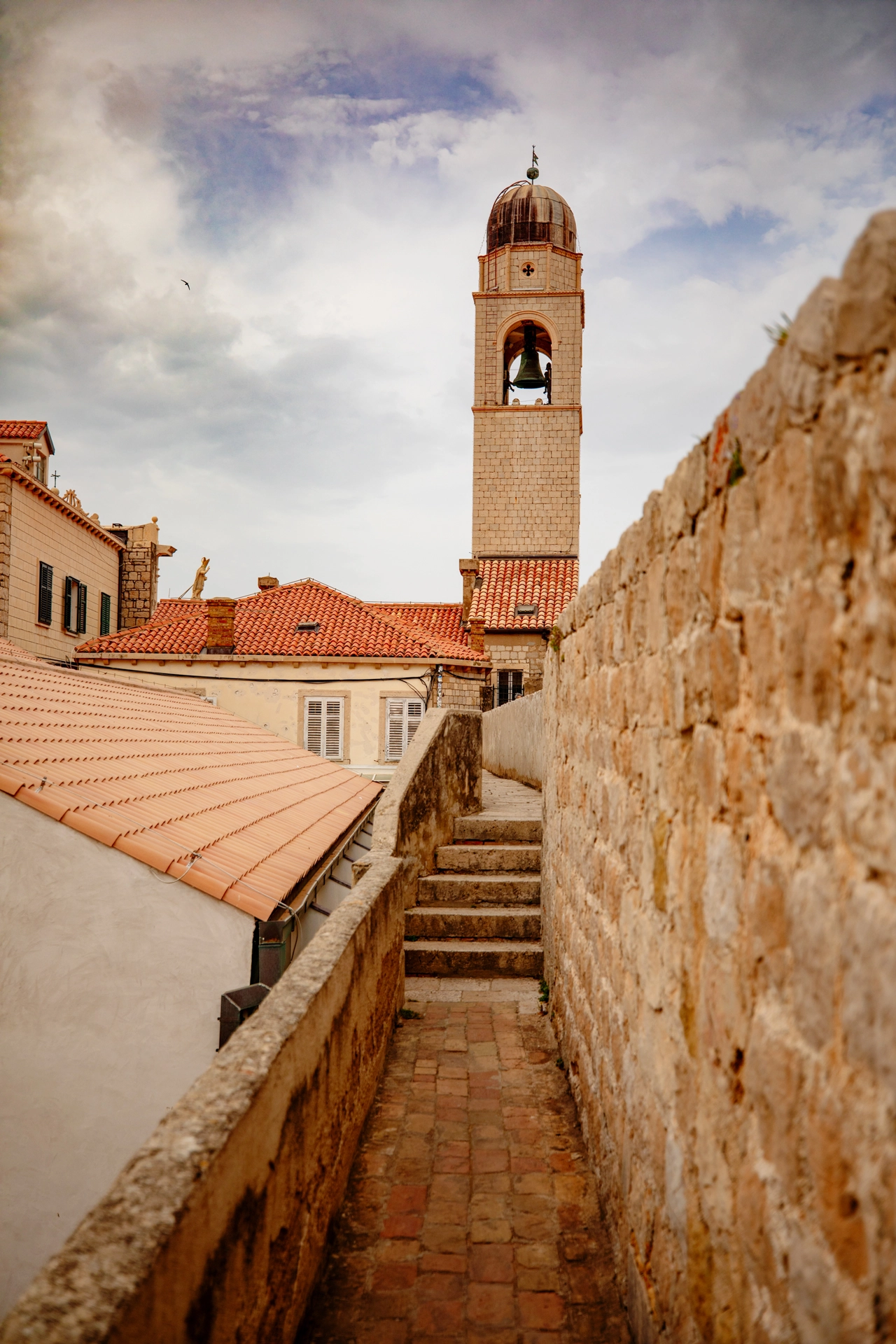 Overlooking Dubrovnik's Towering City Walls