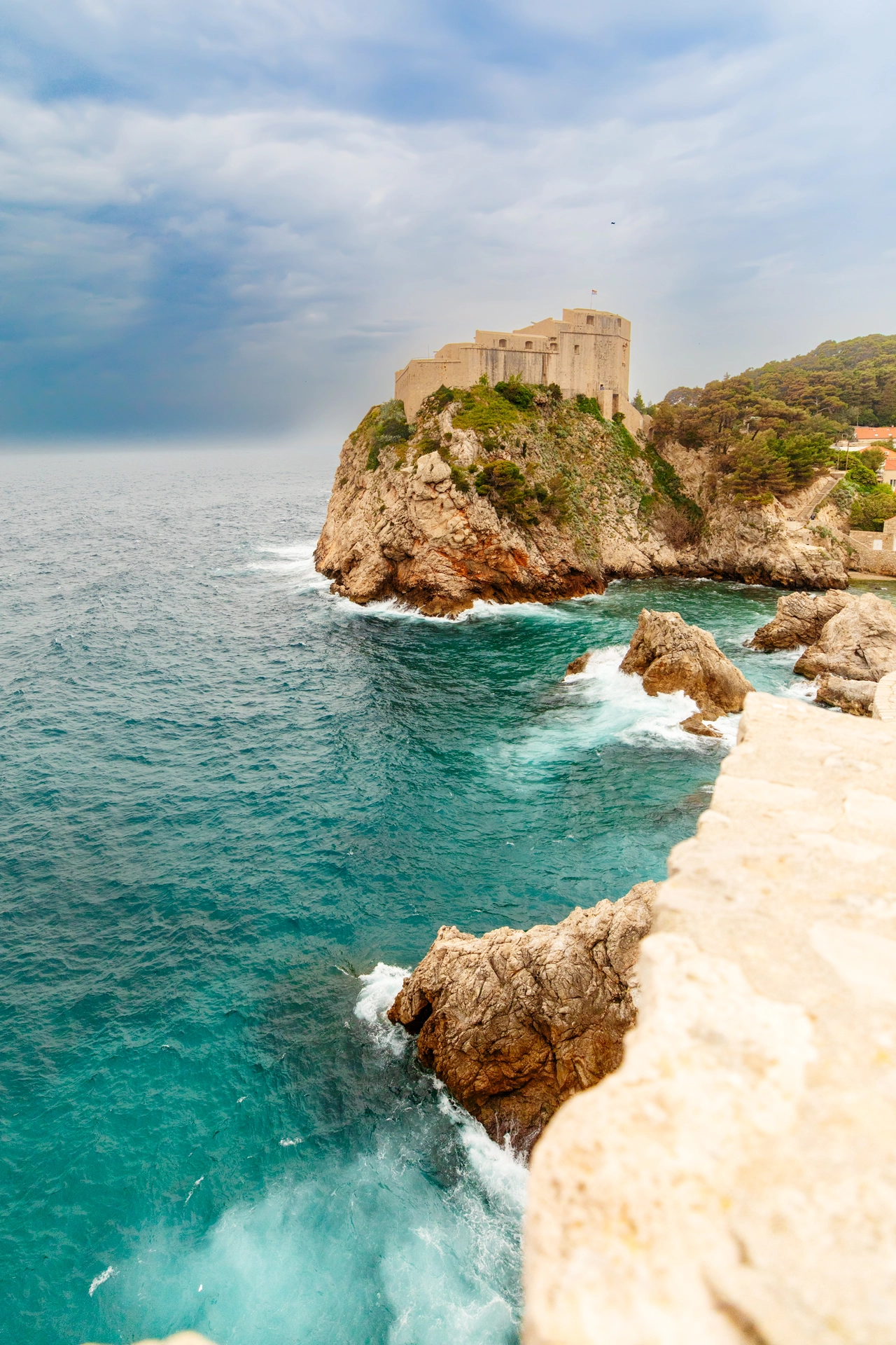 Majestic View of Fort Bokar and Lovrijenac Fortress in Dubrovnik