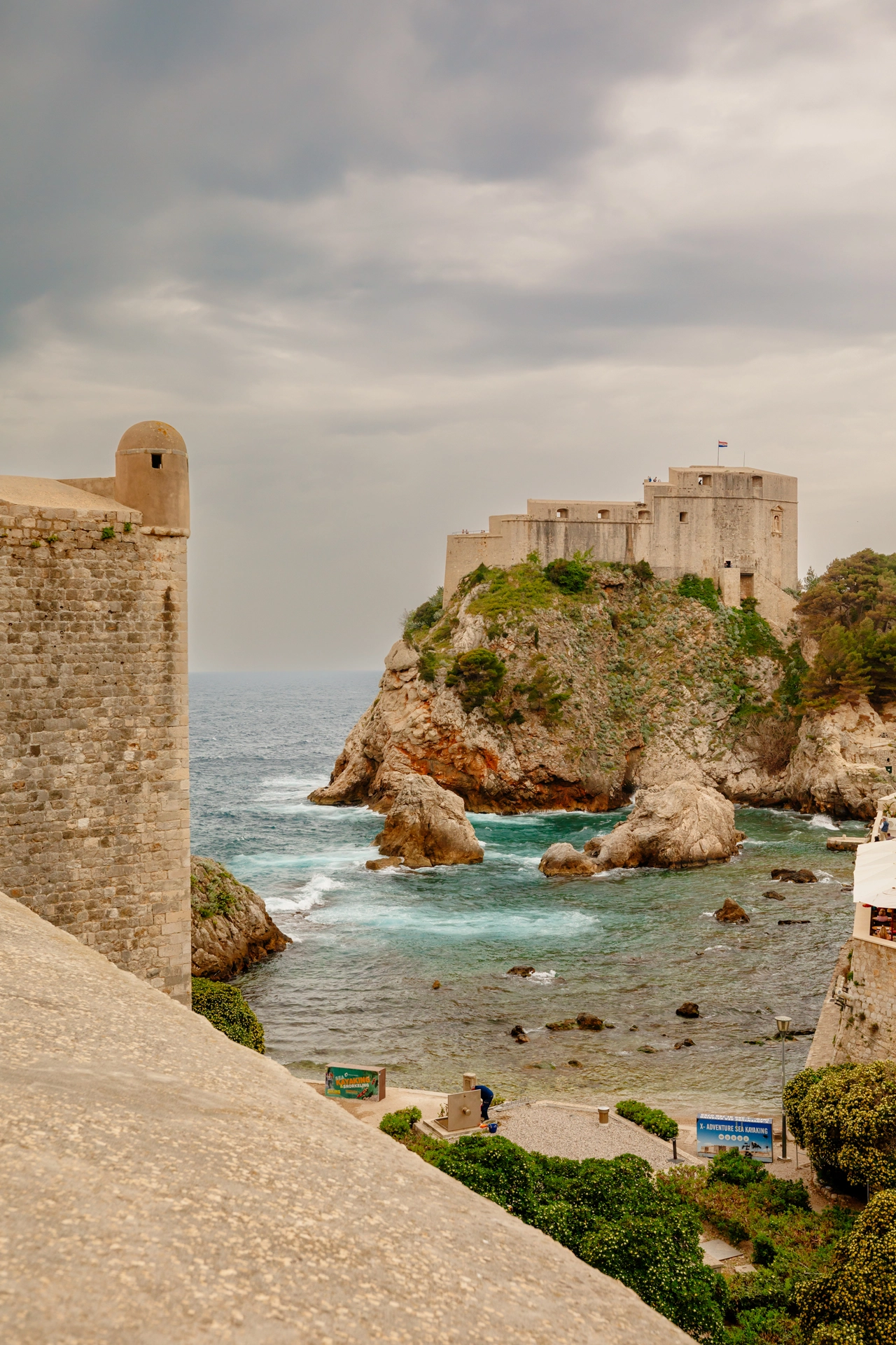Tranquil View of Fort Bokar and Lovrijenac Fortress in Dubrovnik