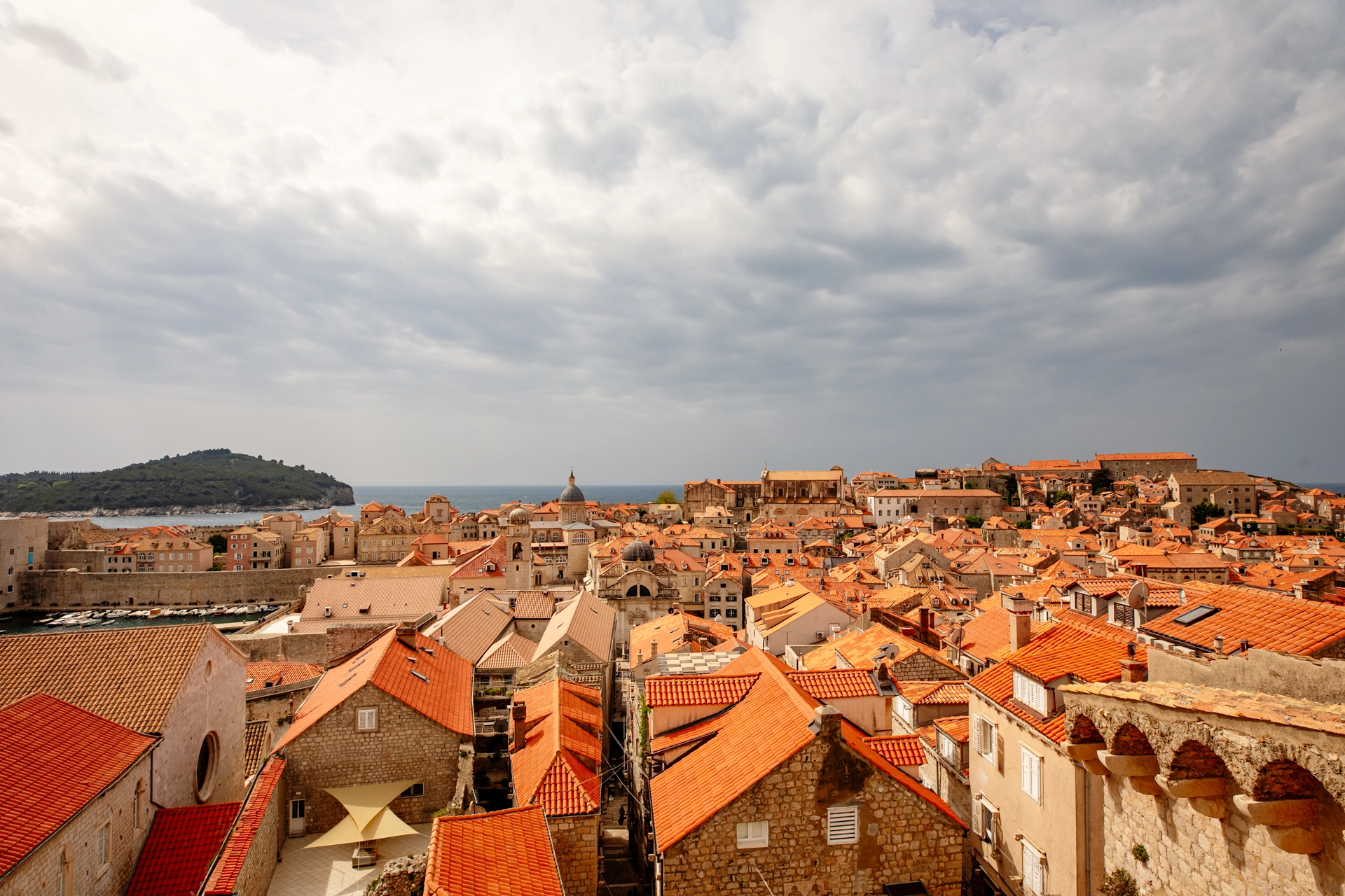 View of Dubrovnik’s Orange Rooftops