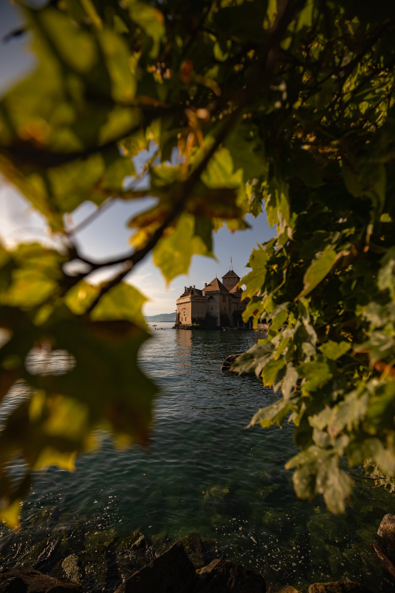 Château de Chillon Framed by Leaves