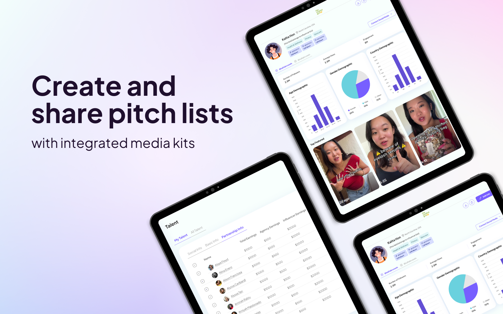 Create & Share Pitch Lists