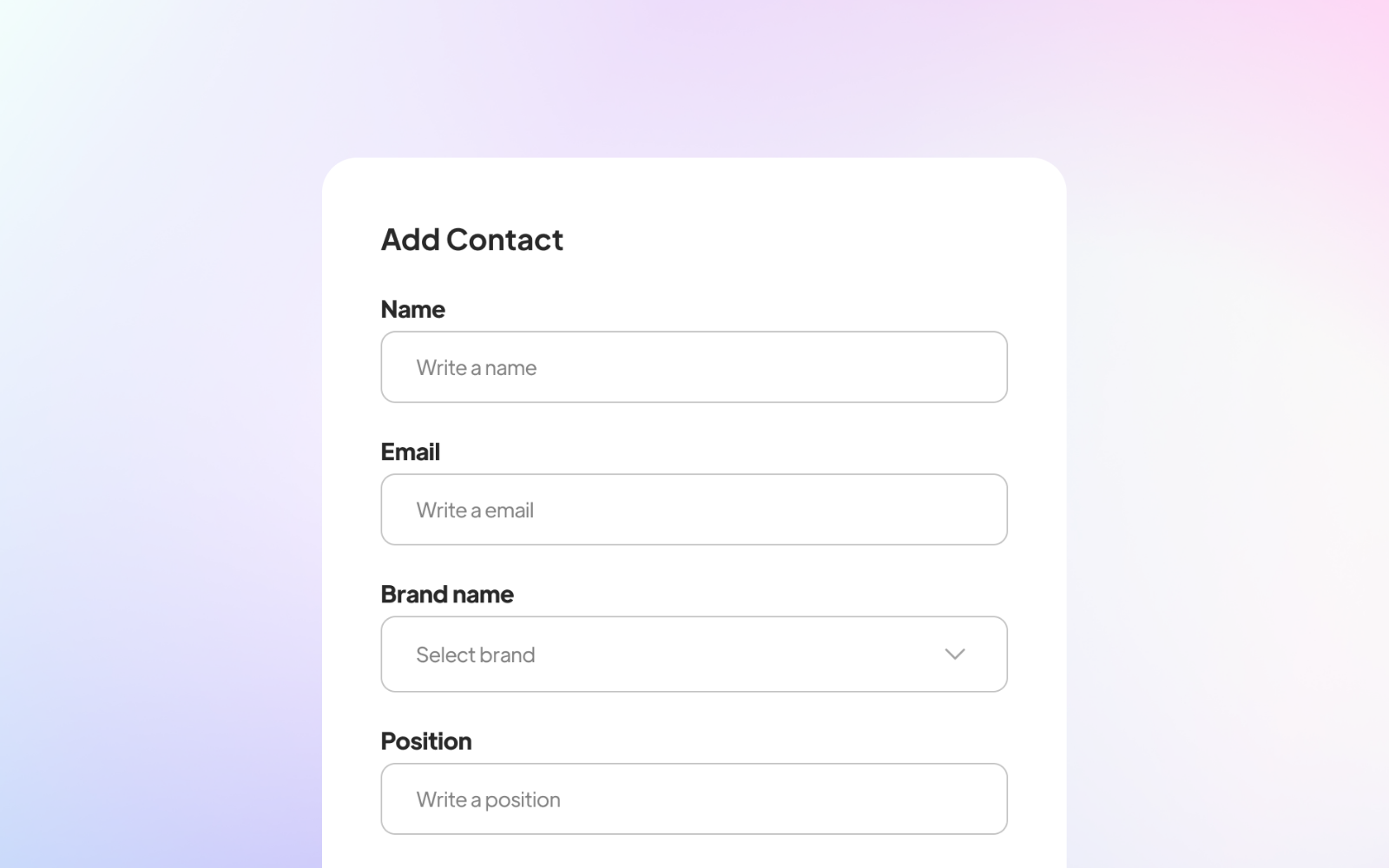 Contacts Database