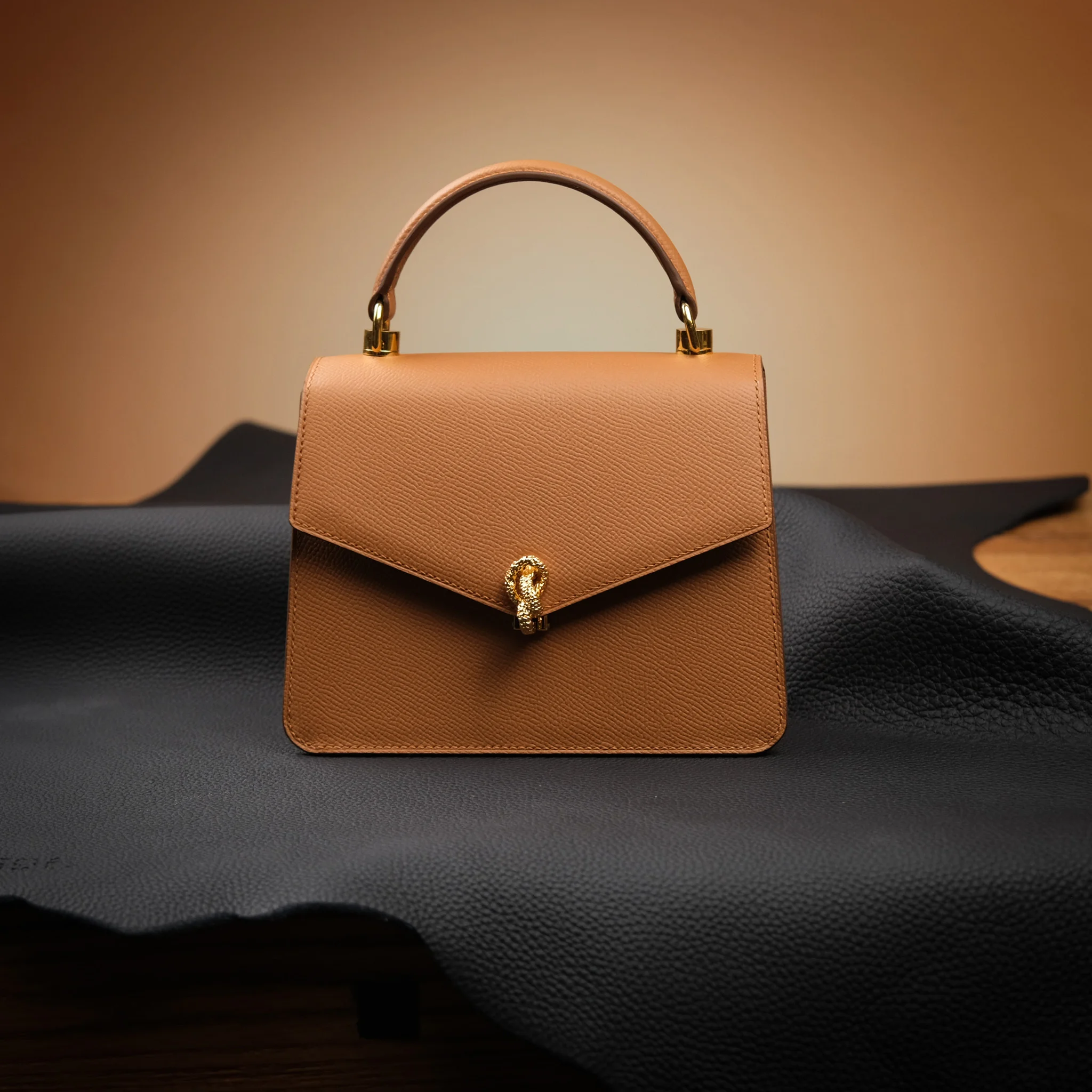 Ảnh Studio Túi Neo - Túi nữ Epsom Gold khóa vàng - Koi Leather