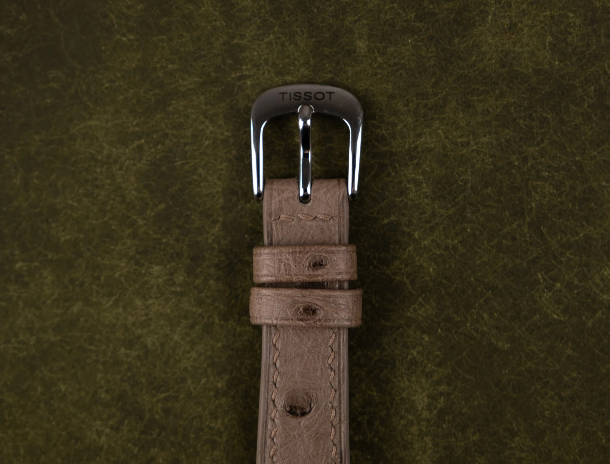 Ảnh Studio Dây đồng hồ đà điểu xám - Koi Leather