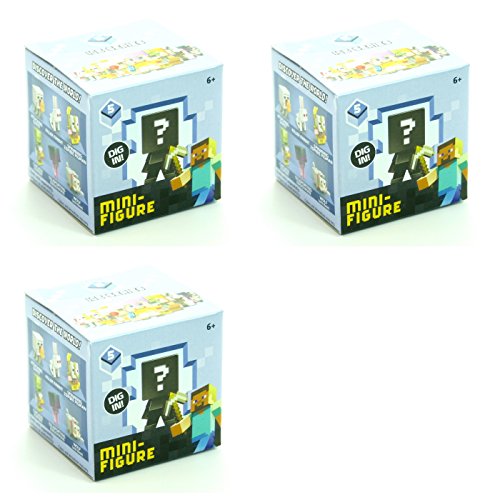 Other Action Figures Set Of 3 Mystery Boxes Minecraft Series - roblox mystery figures series 2 1 blind box containing 1 mystery