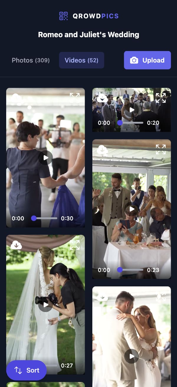 Qrowd Pics event creation interface