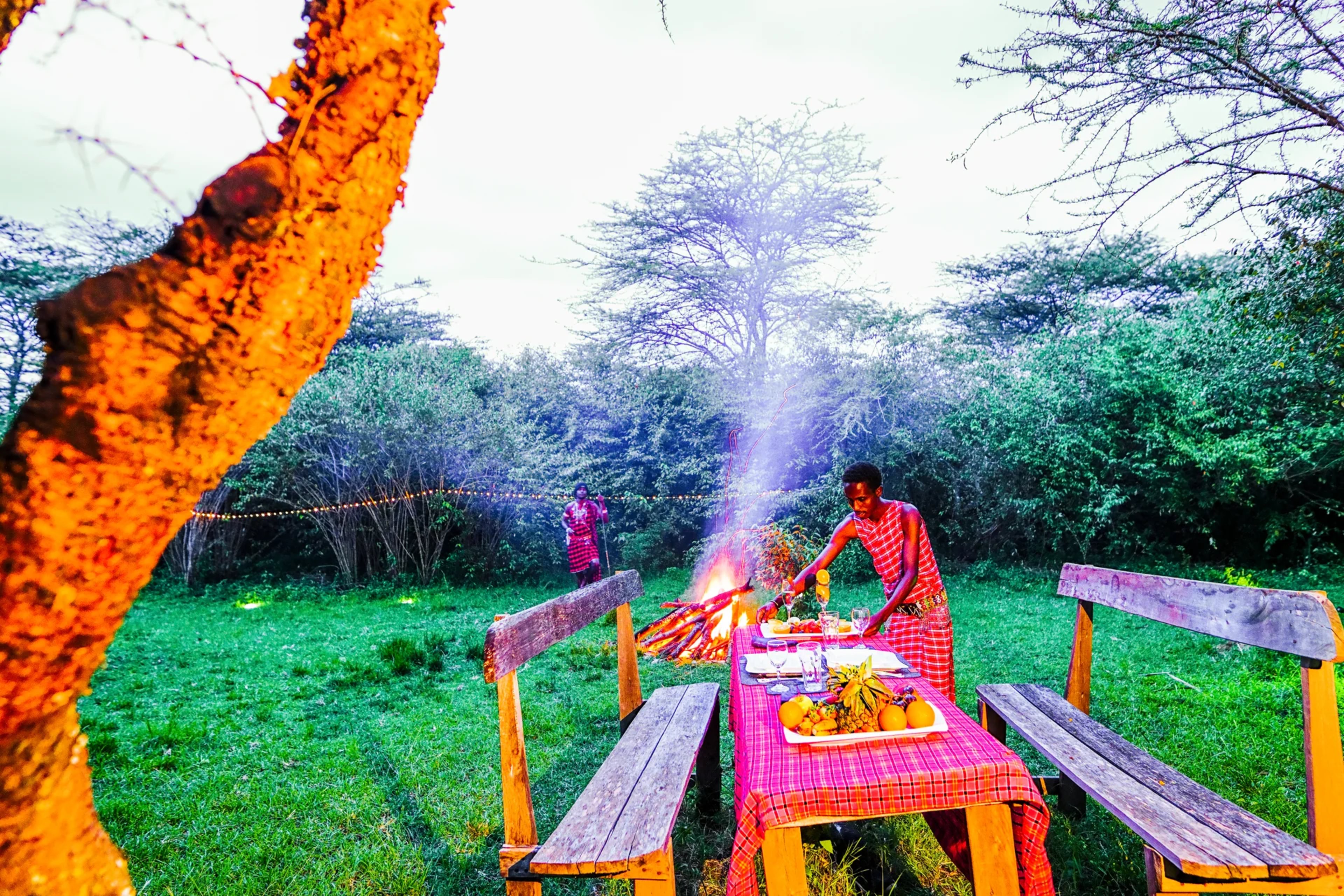 Private bush dining for local guests