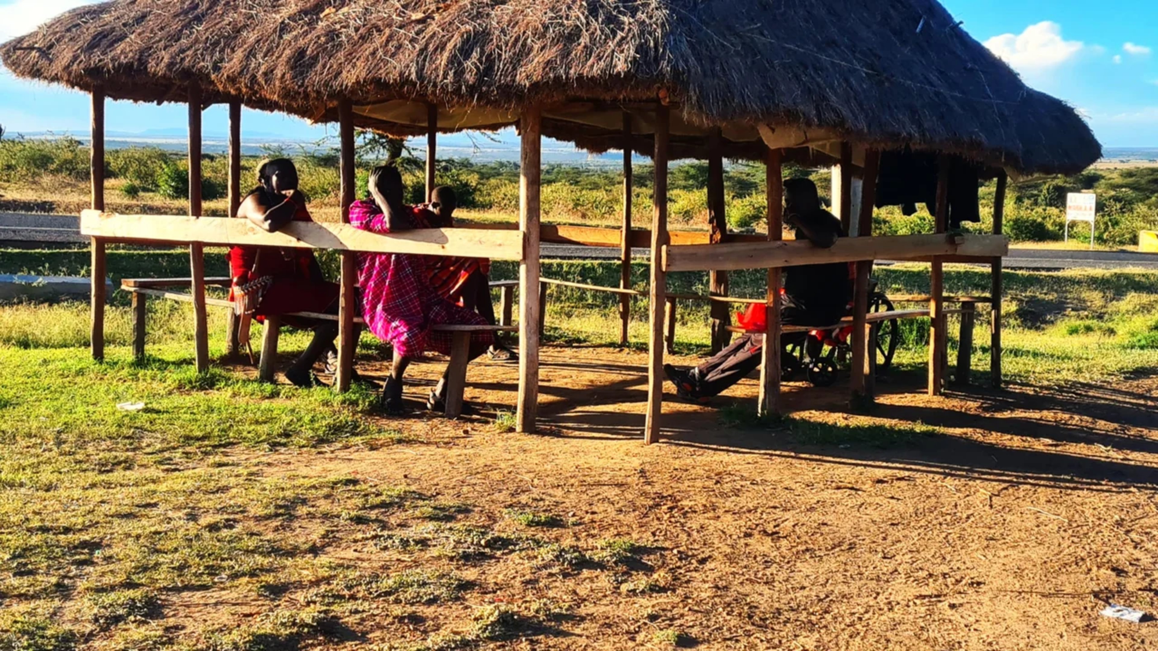 Cultural exchange during a Maasai village tour