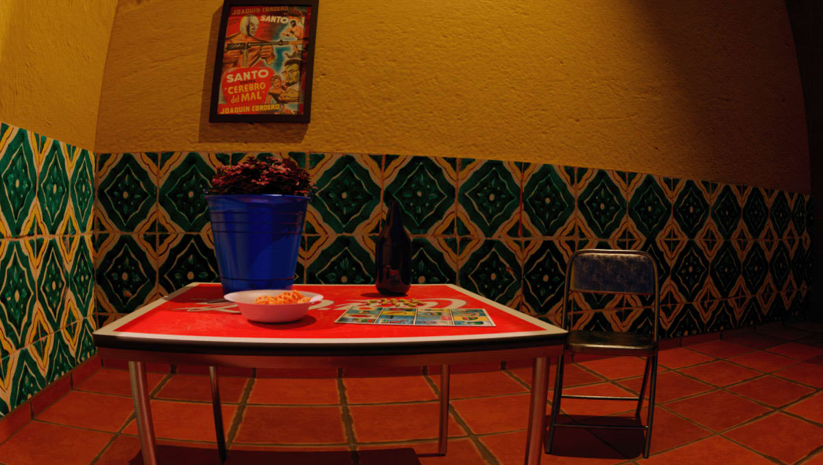 estudio de objetos no identificados, la tragerdia: escena de un crimen, patio soto