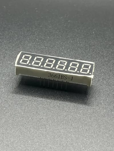 0.36 inches 6 digits seven segment