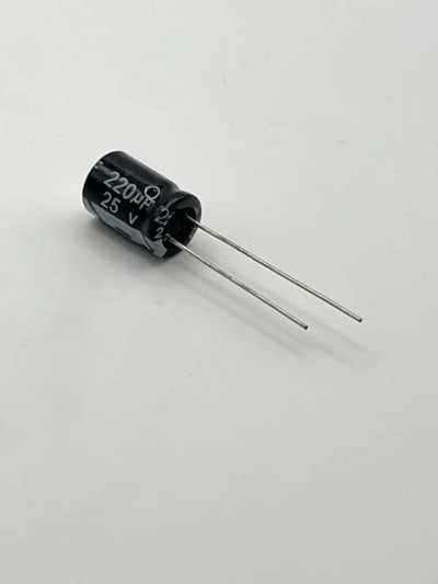 220uF 25V electrolytic capacitor