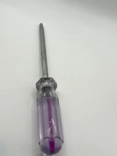 Clear Purple interchangeable Flat and Star Screwdriver