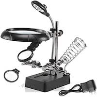 MG16129-C Soldering Stand with magnifier and LED light