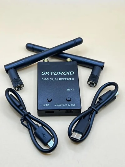 skydroid FPV 5.8G dual antenna camera Receiver with OTG and USB