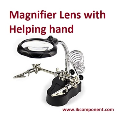 magnifier lens with helping hand