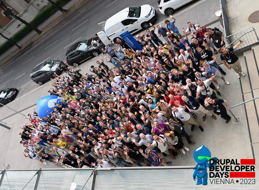 Group shot, taken outside, or all event attendees.