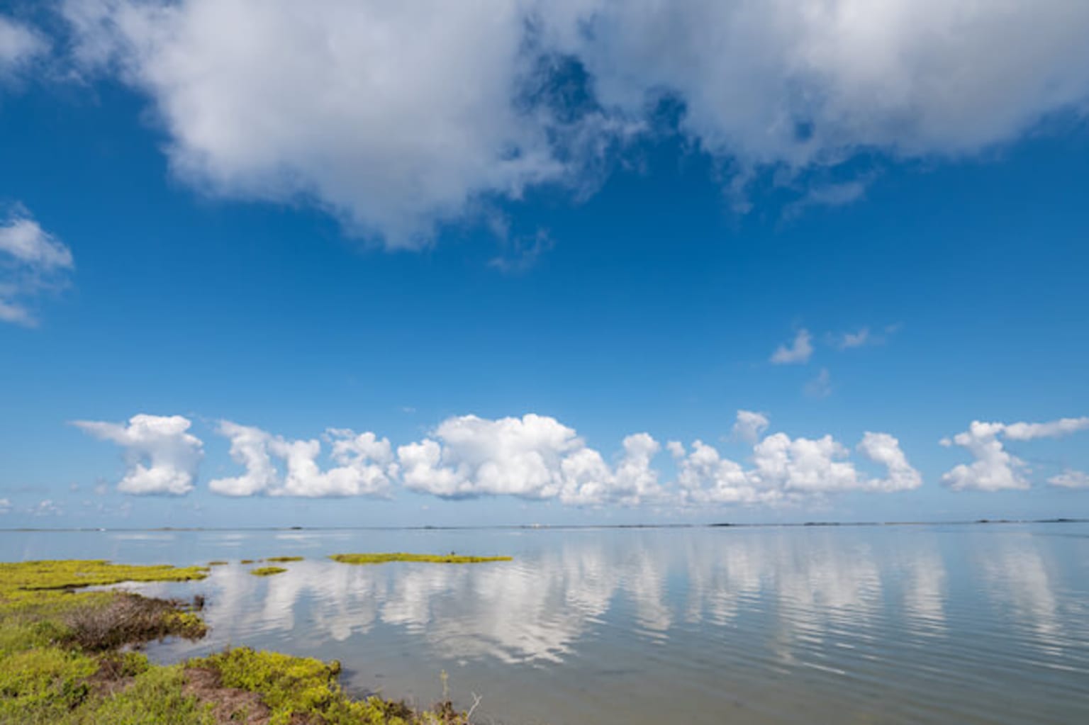 blue clouded sky landscape image