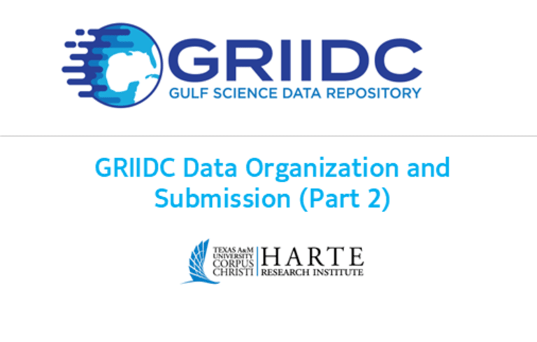 GRIIDC Data Organization and Submission (Part 2) Image