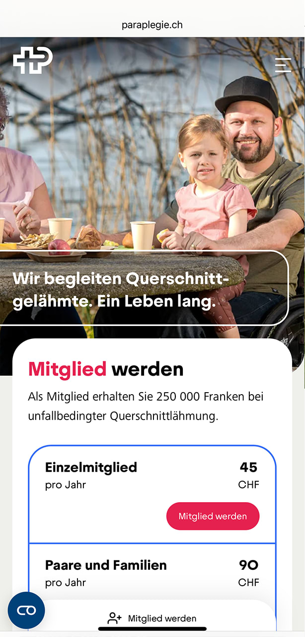 paraplegie.ch Mobile