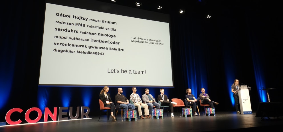 Image of the Drupal Core Initiatives panel discussion