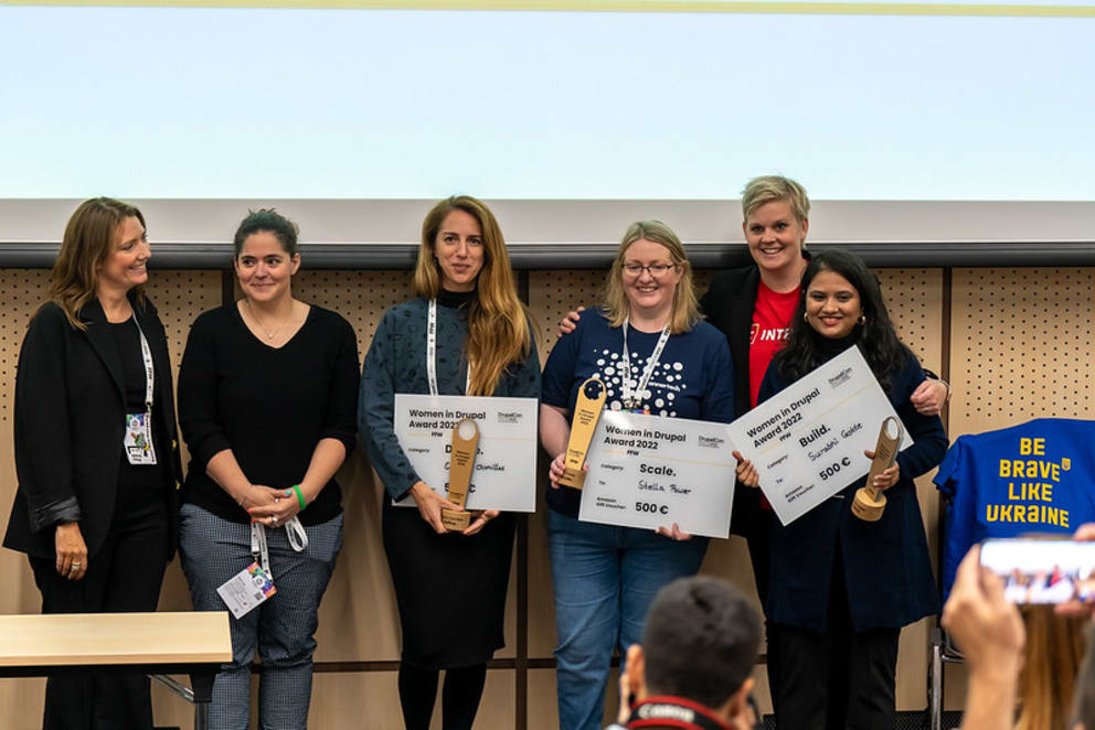 6 women including 2 winners of the Women in Drupal awards 2022 