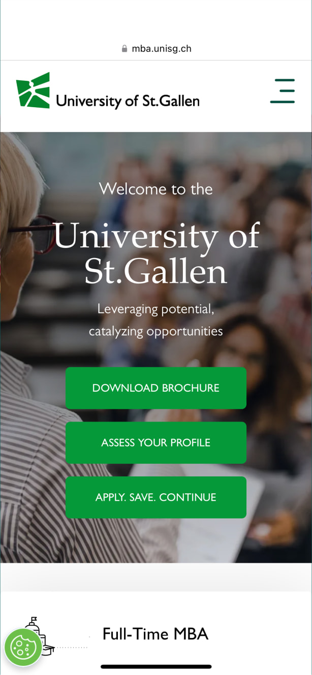 Mobile Screenshots: University of St.Gallen: MBA Program Relaunch 