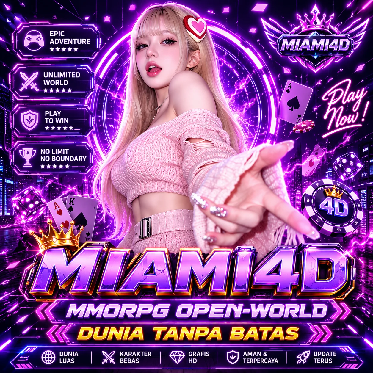 MIAMI4D : Platform MMORPG Open-World Terbesar | Dunia Tanpa Batas