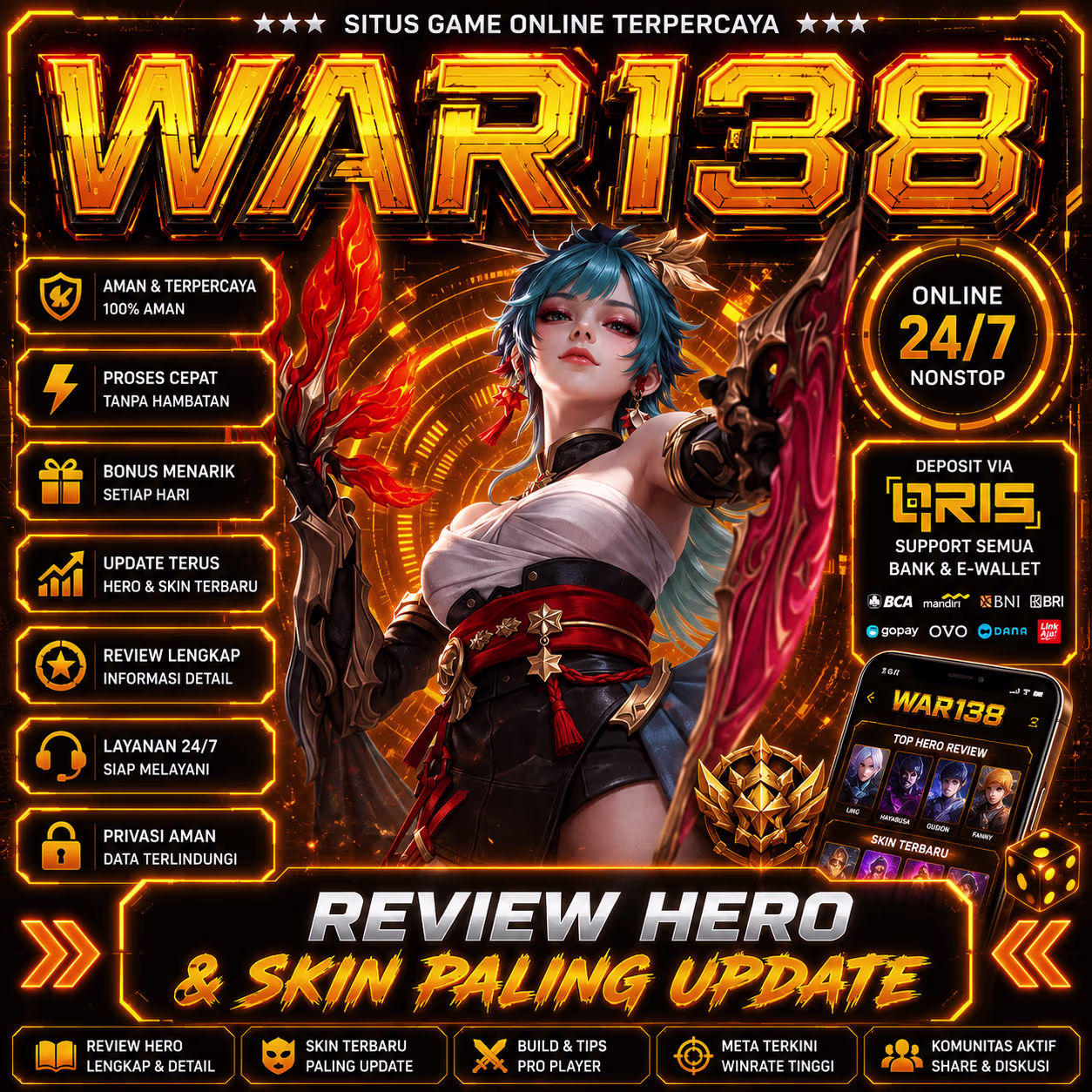 WAR138: Situs Review Hero & Skin Terbaru MLBB Paling Update 2026 Terpercaya