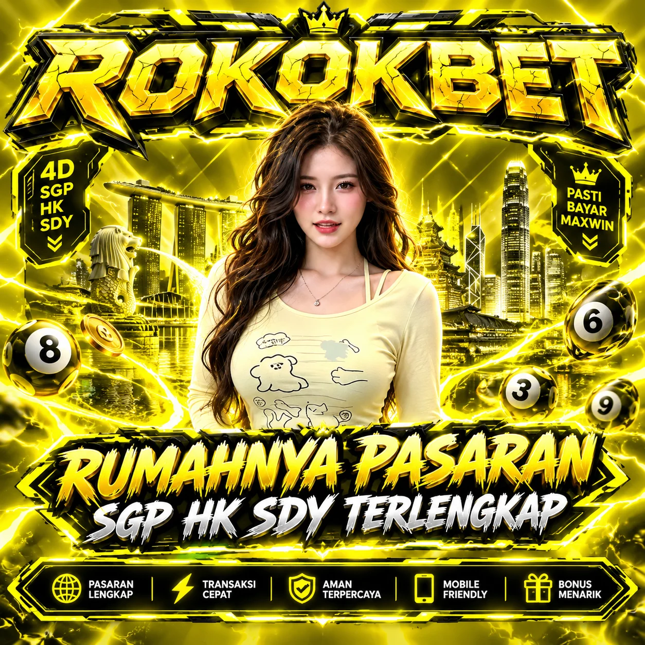 Thumbnail 1 of 3, Poster, ROKOKBET : Rumahnya Pasaran SGP HK SDY Terlengkap & Bandar Togel Online designed and sold by ROKOKBET.