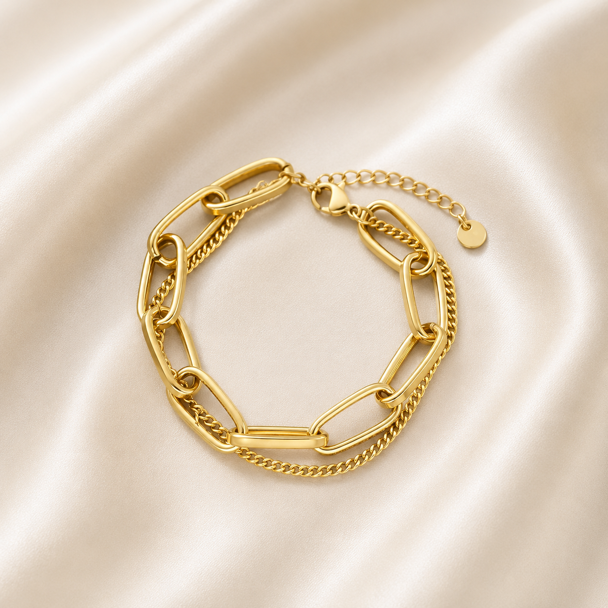 INTERLACE BRACELET【LIGHT】（GOLD） Lumière Interlace | Butterflies Beading
