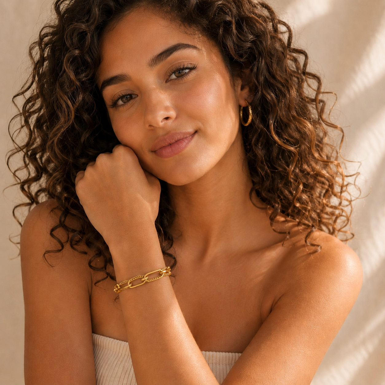 INTERLACE BRACELET【LIGHT】（GOLD） Lumière Interlace | Butterflies Beading