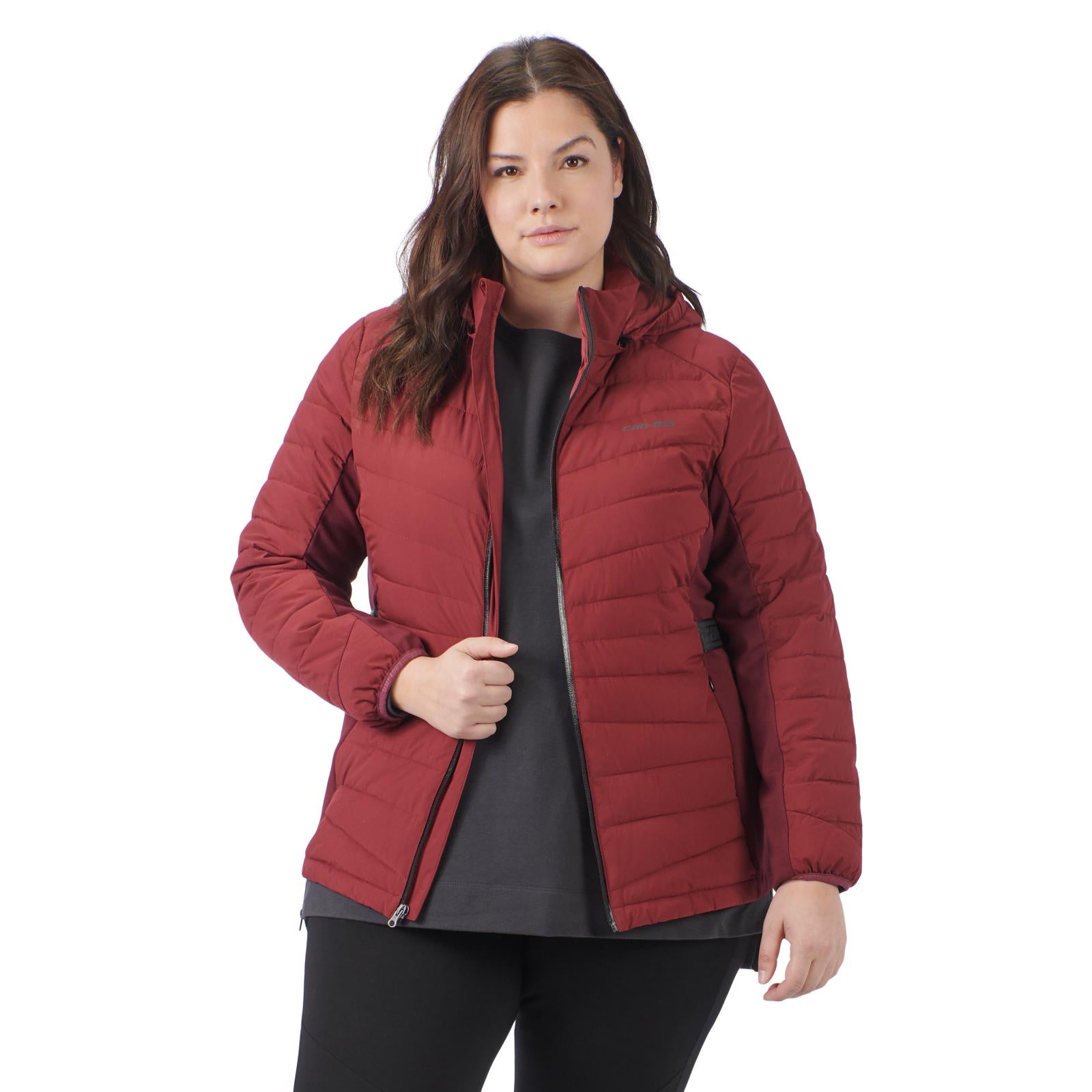 Women's Plus Puffer Hooded Jacket
