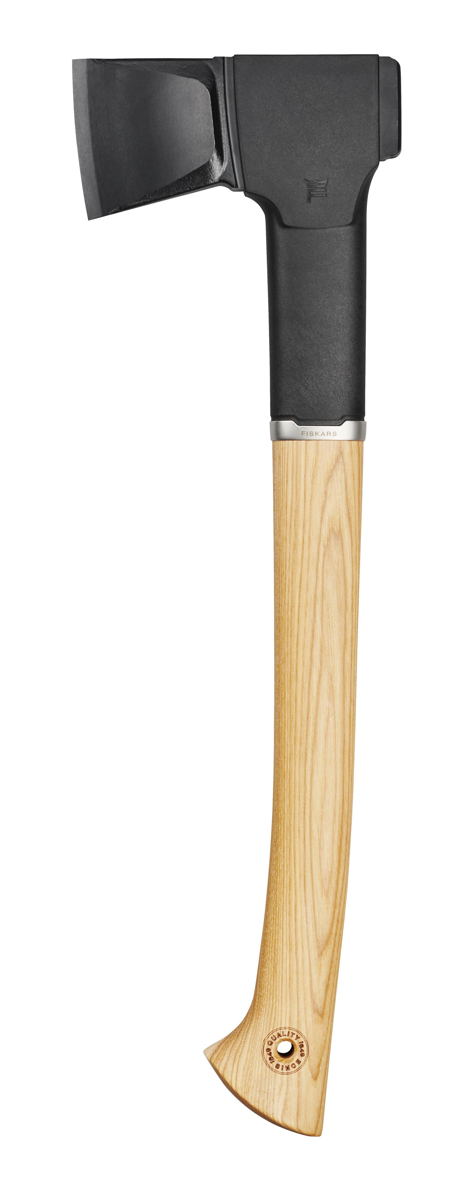Fiskars Axe Norden with leather cover and logo