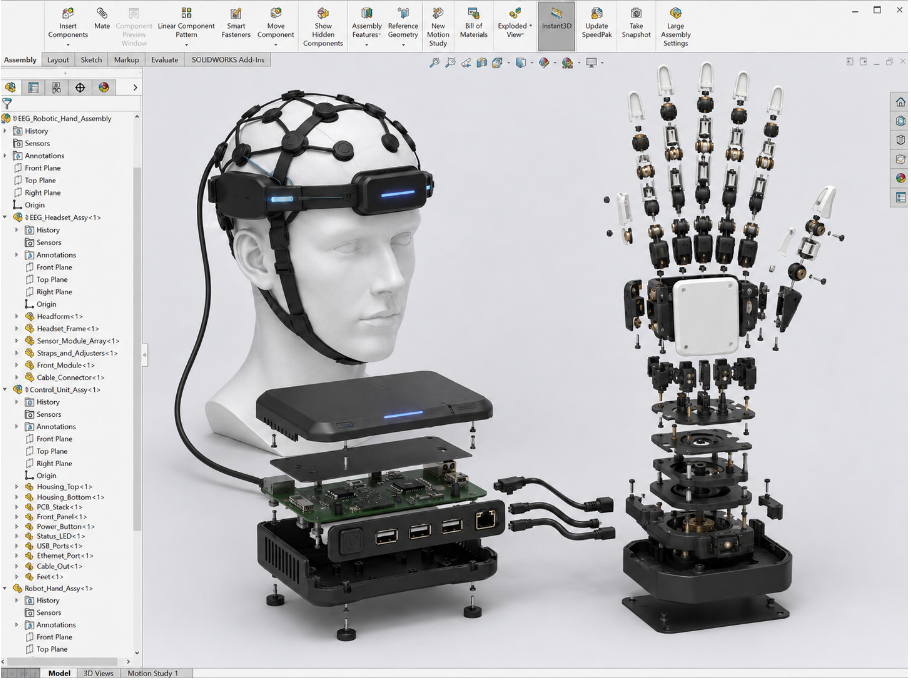 Sistema neuroasistivo modular para el control de una mano robótica mediante señales EEG, validación de intención motora y retroalimentación sensorial — imagen 2