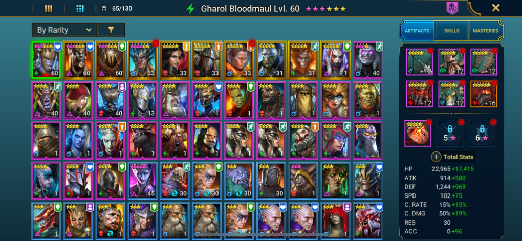 Amazing Start, Mythic Gharol, Narses, Graazur, 15K Energy (IOS/Android)