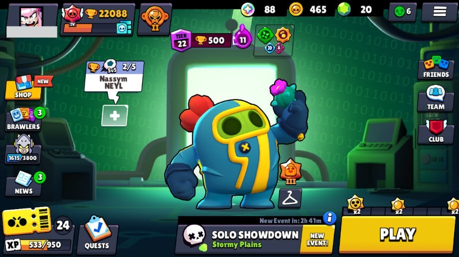 Brawl Stars Account (IOS/ANDROID) – 71 Brawlers | 22,088 Trophies | 63 Skins | 7 Legends | 20 Mythics | 25 Epics | 465 Gold | 20 Gems | 88 Blings |