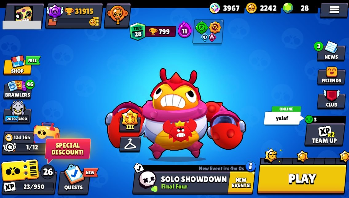 Brawl Stars Account (IOS/ANDROID) – 76 Brawlers | 31,915 Trophies | 69 Skins | 9 Legends | 22 Mythics | 26 Epics | 2,242 Gold | 28 Gems | 3,967 Blings | Brawl Stars Account (IOS/ANDROID) – 76 Brawlers | 31,915 Trophies | 69 Skins | 9 Legends | 22 Mythics | 26 Epics | 2,242 Gold | 28 Gems | 3,967 Blings |